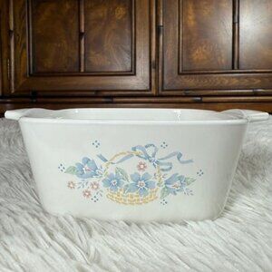 Vintage CorningWare Country Cornflower Square Petite Baking Cooking Pan